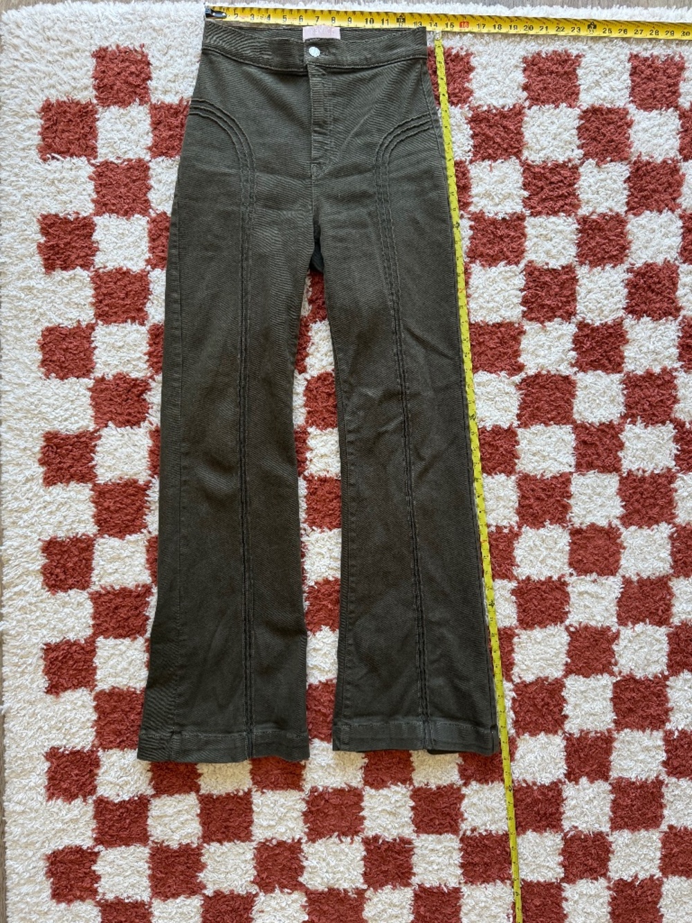 Revice Denim 100% Cotton Rollergirl - Deep Green - Size 28 - Picture 2 of 8
